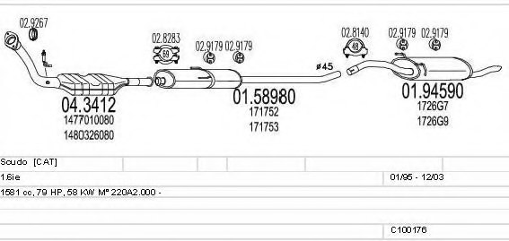 MTS C100176012883 Exhaust System